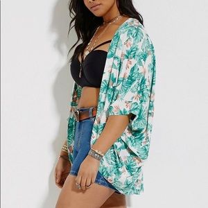 Forever 21 Tropical Print Kimono